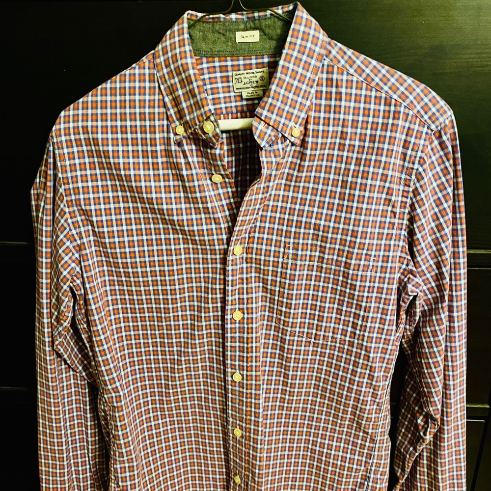 J.Crew Mens Long Sleeve Button Slim Fit Shirt - S